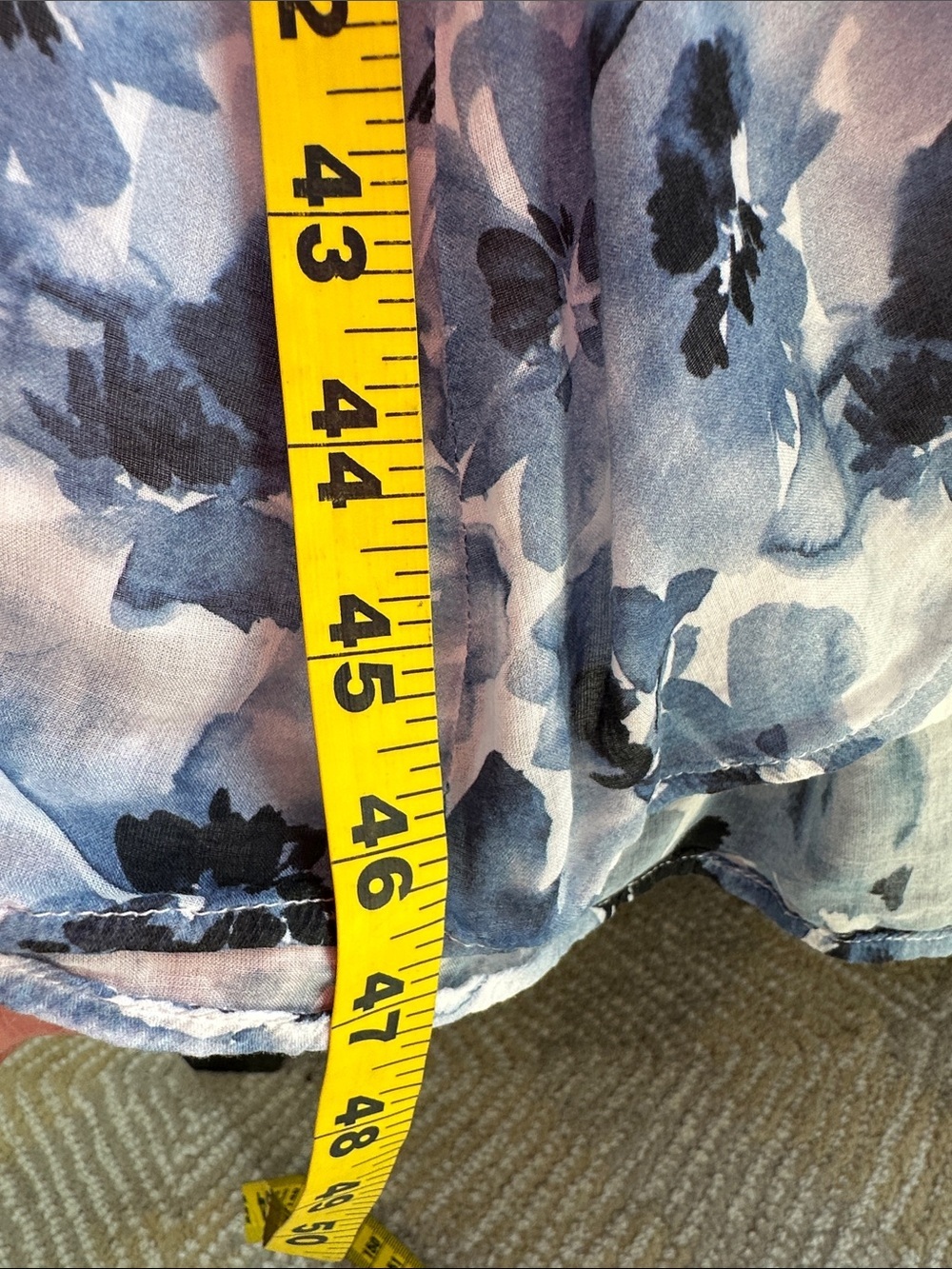 Bella Dahl midi maxi navy and white floral print lightweight shirt dress - Picture 10 of 11
